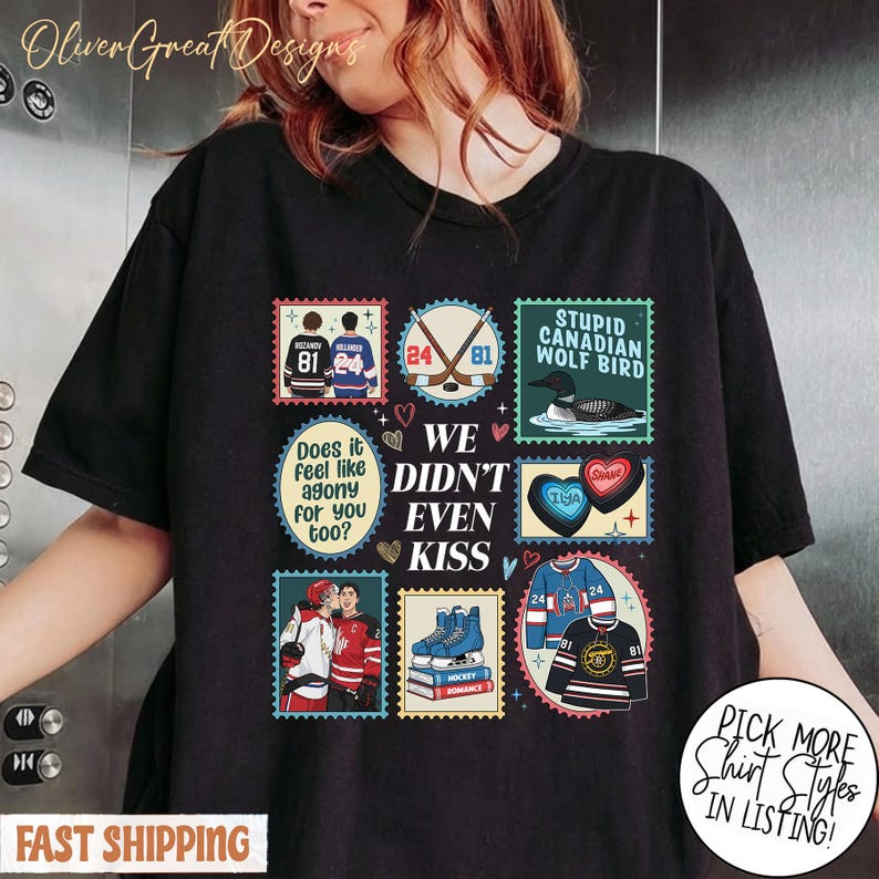 We Didnt Even Kiss Shirt Heated Rivalry Merch Ilya Rozanov Shane Hollander Tee Hockey RoUnisexce Bookish Gift Shirt