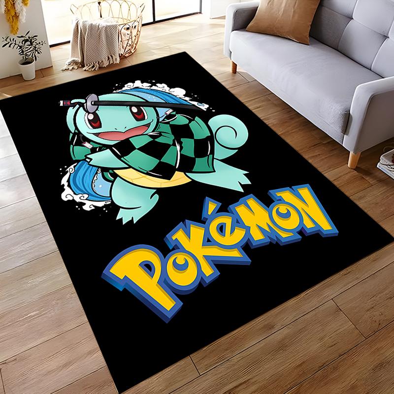 Pokémon Squirtle Charmander Carpet Printed Non-Slip Rug Mat for Living Room Bedroom Kids Room Home Decoration Floor Mat