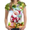 Christmas Women's T-shirt Festive Clothing Casual Fashion Short Sleeve Top Cartoon Anime Christmas Tree 3d Printing T Shirt
