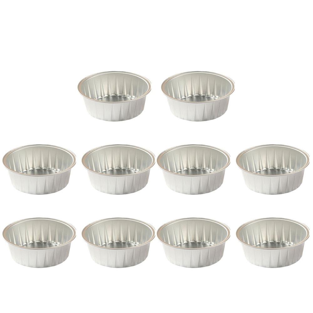 10pcs Small Baking Pudding Cake Mold Cake Tool Tinfoil Box Gifts Tray Tinfoil Cups