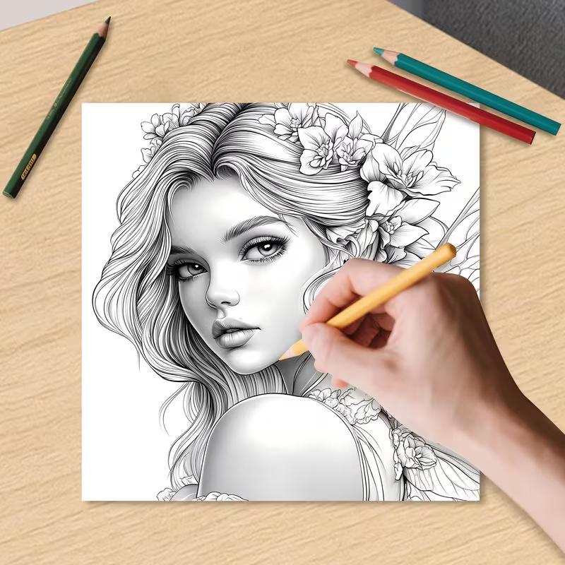 Женский блокнот для раскрашивания и рисования: Бумага для кальки и рисования, расписанная вручную