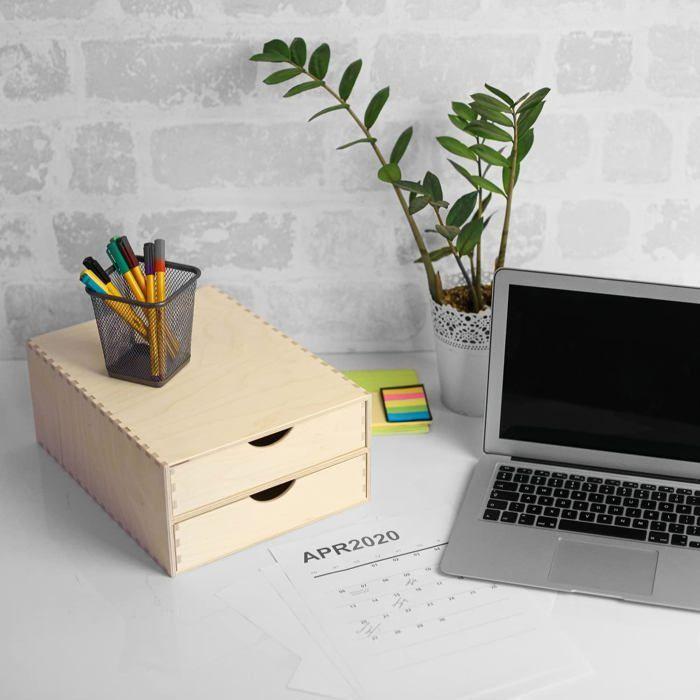 Маленький комод в стиле креативного деко | 2 Тируар | 33 х 25 х 13,5 см | Бюро Диапазона | Организатор Бюро | Коллекция Petit Meuble