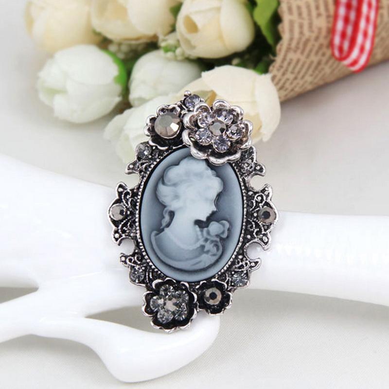 Bohemian Vintage Figure Beauty Brooch Pins Brand Jewelry Queen Figure Brooches For Women Bride Wedding Party Jewelry Gifts