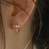 Серьги-кольца 14 карат с застежкой-гвоздиком One-Touch