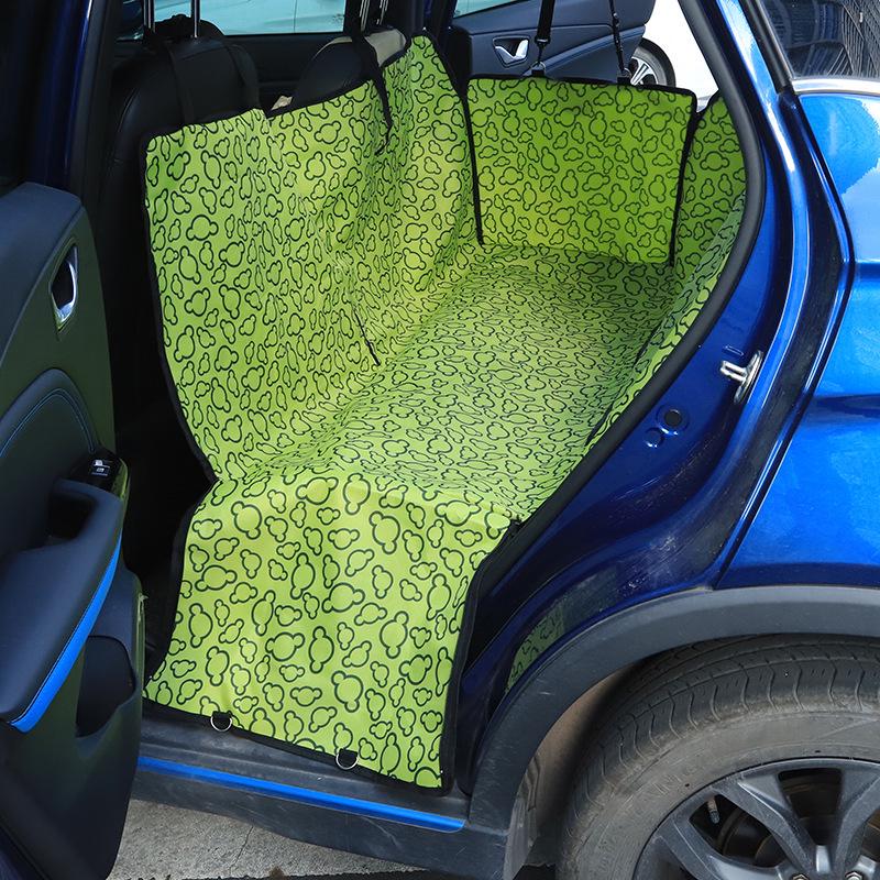 Waterproof Dog Car Seat Mat with Zipper - Pet Back Seat Cushion