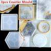 3Pcs Silicone Drink Coaster Mat Resin Casting Mold Agate Epoxy Mould Craft Tools