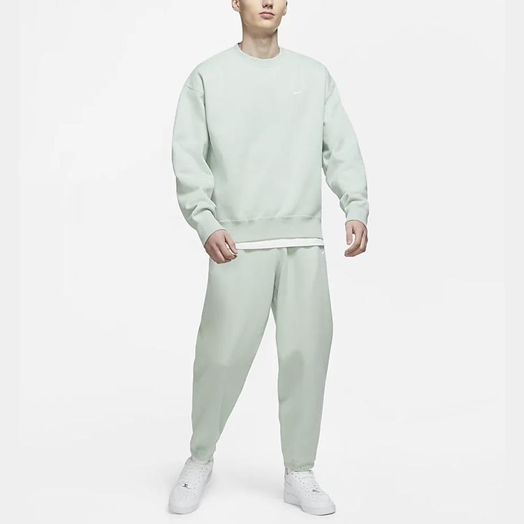 Nike Однотонный круглый вырез с длинным рукавом пуловер свитшот мужской топ светло-зеленый CZ5353-321