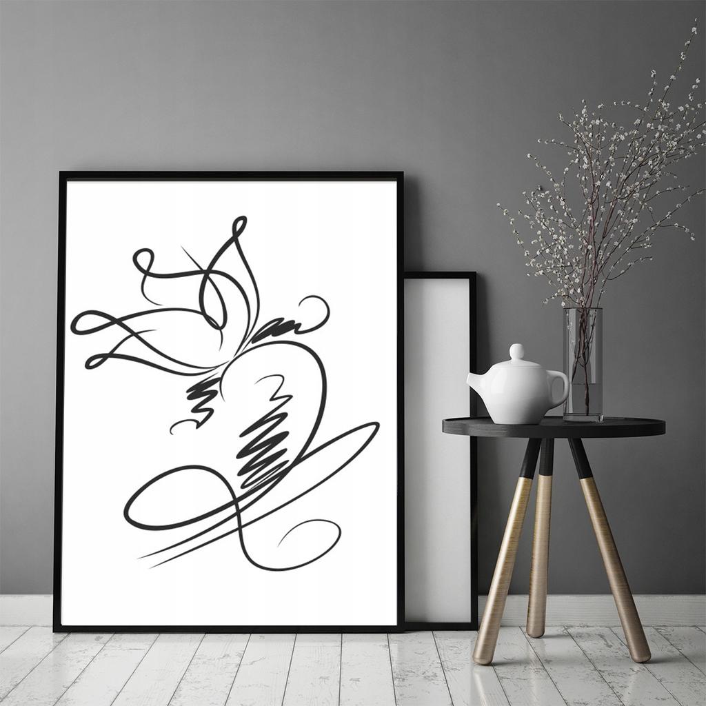 Obraz plakat w ramie 53x73 cm kwiat p1069