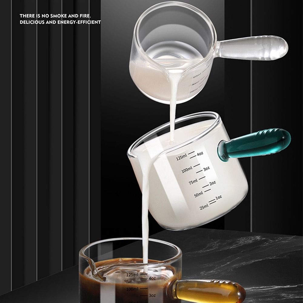 Single Spout Espresso Measuring Cup Glass Coffee Supplies Espresso Shot Milk Jug Barista