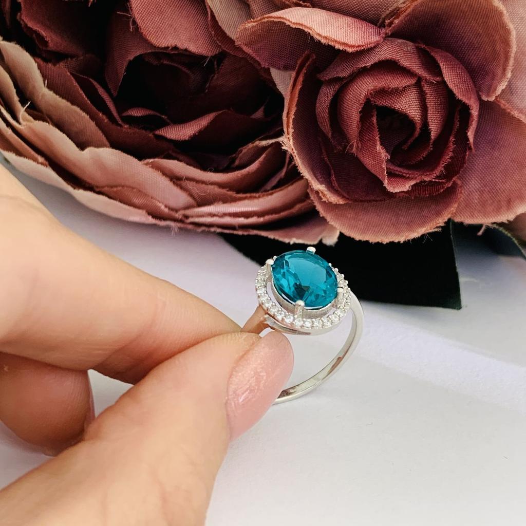 Silver Ring with Emerald Nano 0.35ct (2096450)