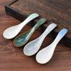 Adults Stirring Mixing Japanese Style Ceramic Eating Soup Spoons Cutlery Tableware Kitchen Utensil