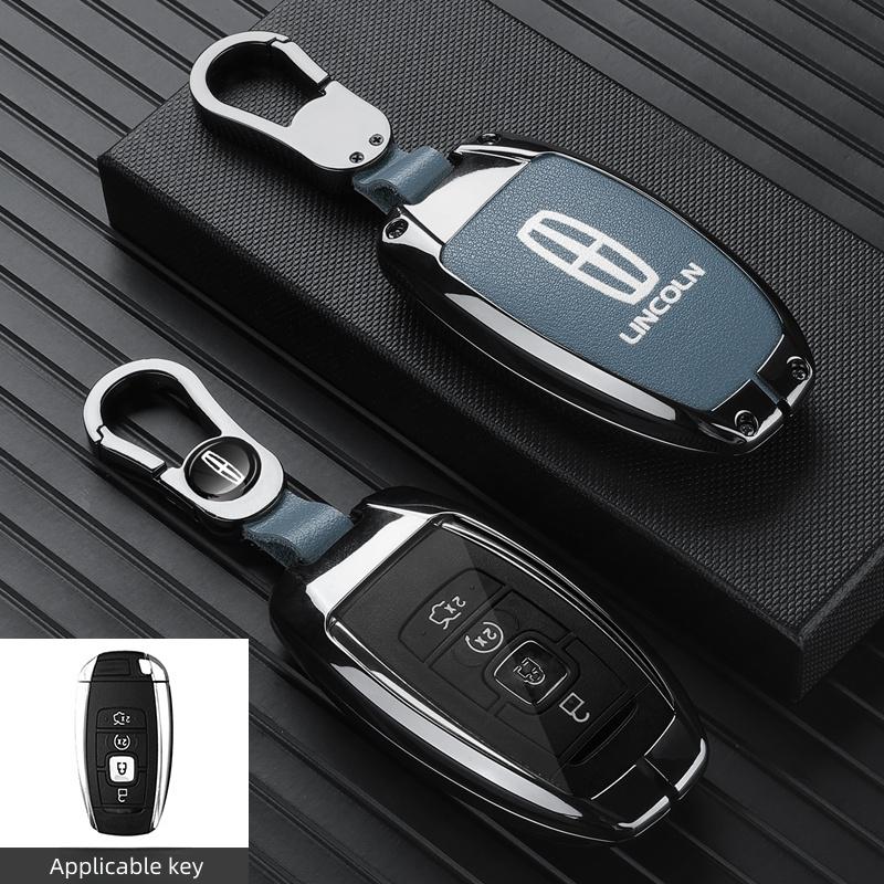 Alloy Car Key Cover Case for Lincoln Continental MKC MKZ MKX Navigator Z Nautilus Aviator Corsair 2017 2018 2019 2022 Keychain bso9