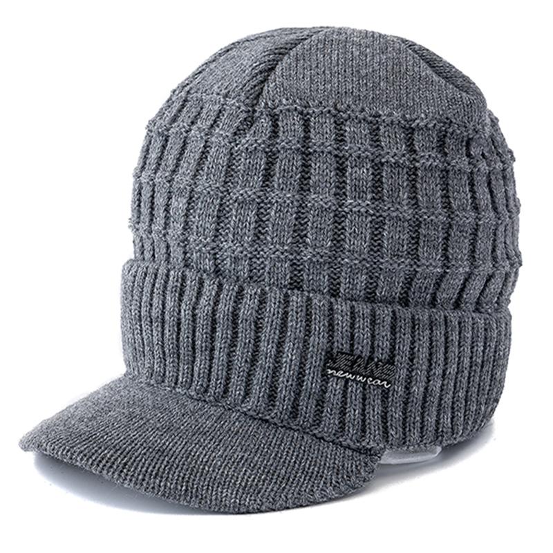 New Style Unisex Winter Hat Plush Fleece Lined Warm Winter Cap Stylish Soft Beanie Hat For Men Women Outdoor Knitted Hat