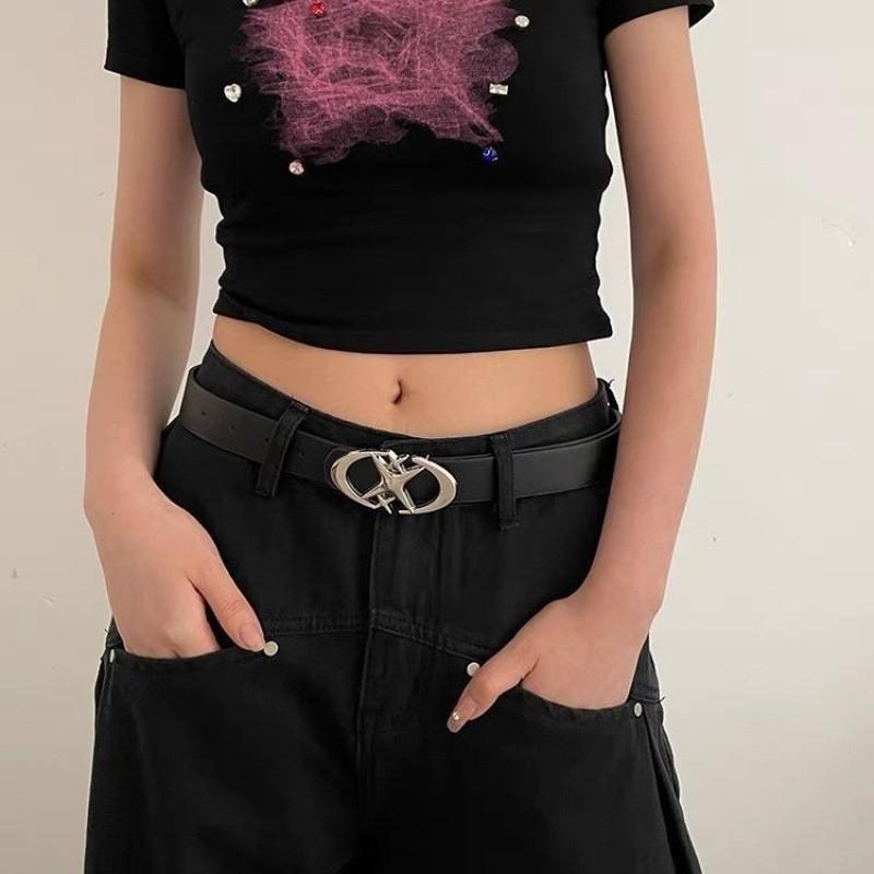 Шикарный черный ПУ ремень для женщин в стиле ретро с элегантной пряжкой для джинсов