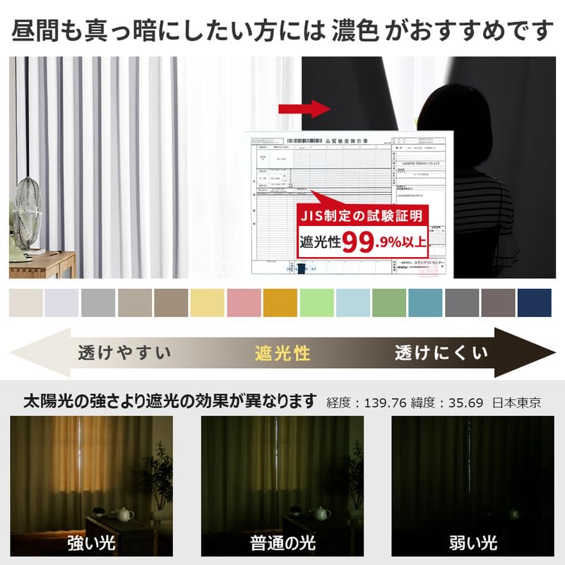 AIFY Комплект Легкие УФ Форма Памяти Тепловая Энергия День и Ночь Машинная Стирка Ширина 100см х Длина Шторы Ледяной Серый, 2, 99.9%+ Блокировка, Защита,