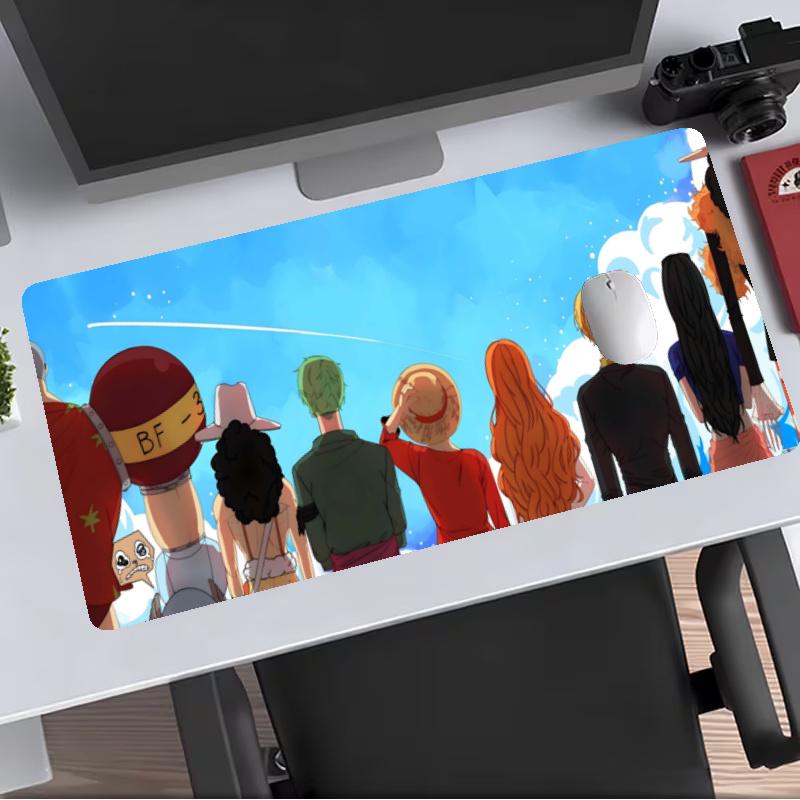 One Piece Extended Gaming Mouse Pad with Stitched Edges NonSlip Rubber Base Waterproof Desk Mat for Computer Laptop Office Gaming