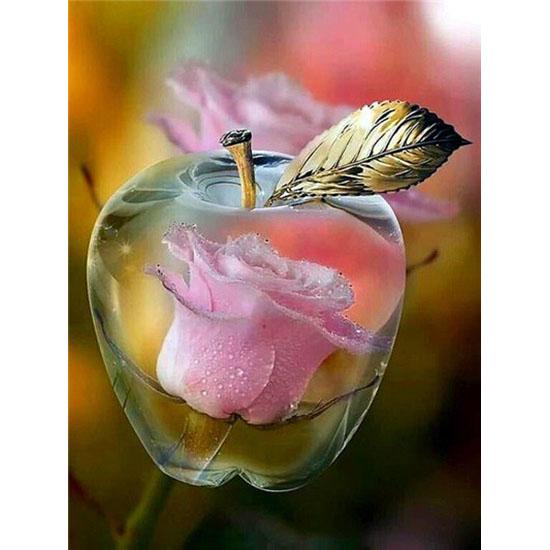 HUACAN Full Square Mosaic Diamond Embroidery Flower In Apple Crystal 5D DIY Diamond Painting