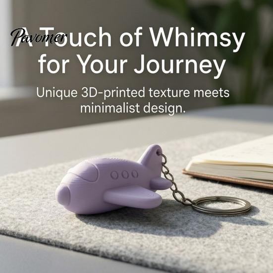 Однотонный Плоский Брелок для Ключей 3D Печатный Брелок-Самолет, Матовый Декоративный Кольцо-Брелок для Автомобиля, Подвеска-Брелок для Рюкзаков Сумки Украшение