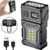 2025 New LED Flashlight Strong Light Side Light COB Long-lasting Ultra Bright Portable Warning Light Outdoor Lighting Work Light