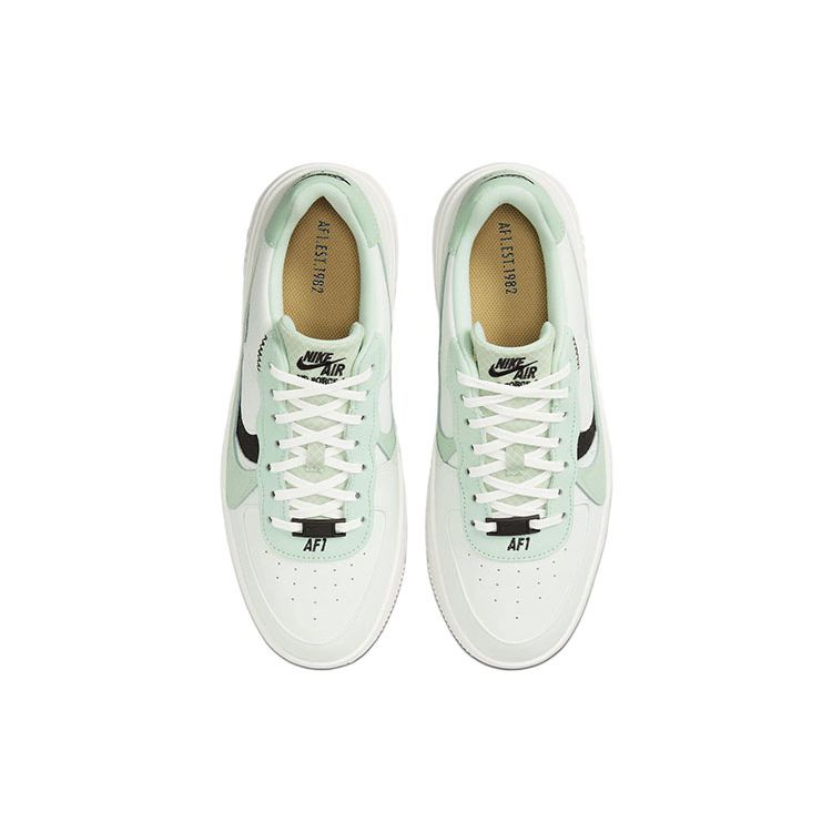 Nike Air Force 1 PLT.AF.ORM Barely Green Женские кроссовки Velvet-Brown Mint-Foam Enamel-Green DX3730-300
