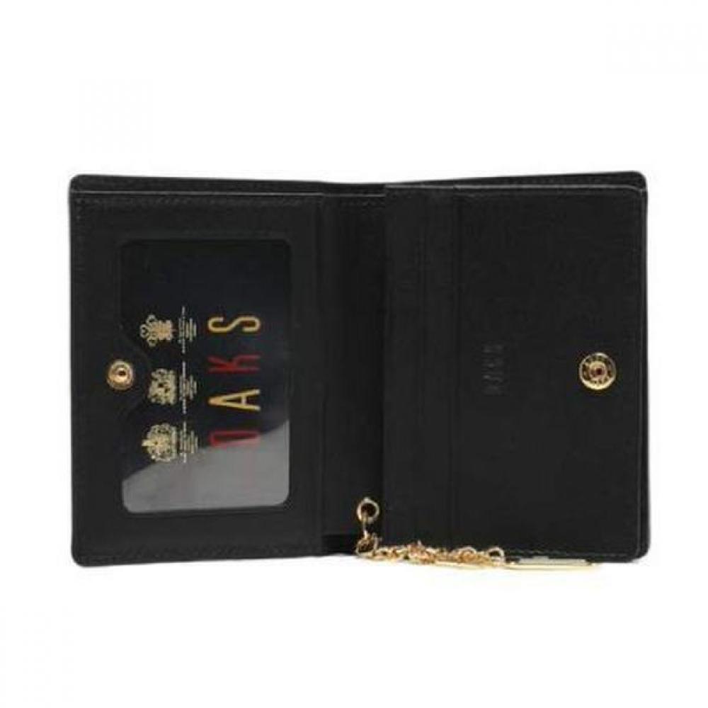 Daks Black Quilted Logo Charm Wallet Dcwa2e218bk