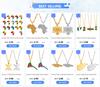 Anniyo Puerto Rico Map Flag Pendant Necklaces for Women/Men Gold Color PR Puerto Ricans Jewelry #117006