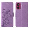 For Motorola Edge 50 Fusion 5G/G96 5G Case Butterfly Floral Imprint Wallet Stand Leather Phone Cover