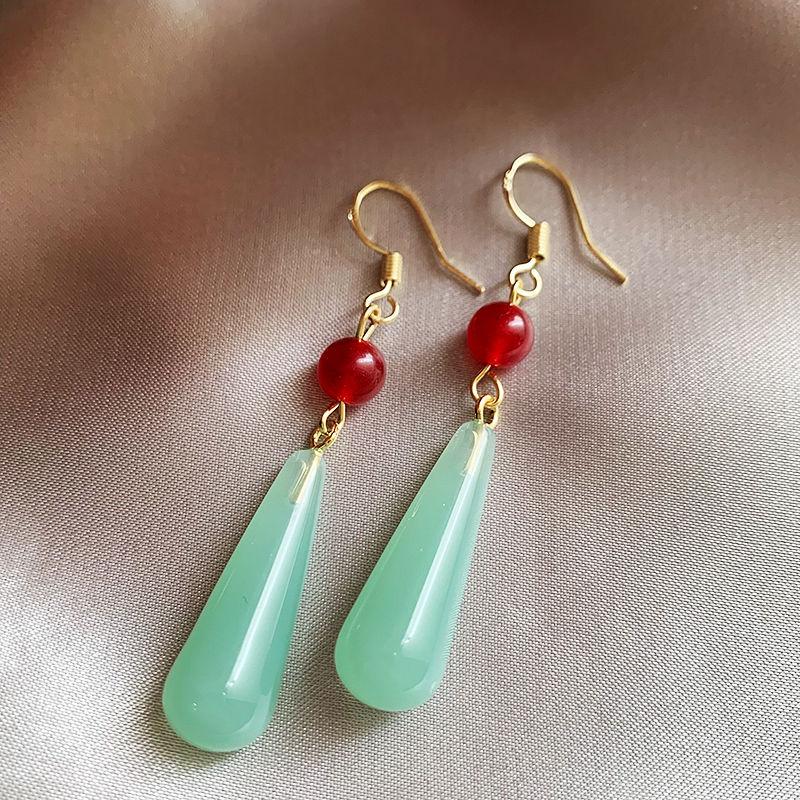 Новые китайские серьги-капли с кисточками в виде цветка, этнический стиль, ретро, модные серьги для женщин