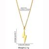 DGIDDK Stainless Steel Simple Lightning Pendant Necklace Men And Women Tide Retro Fashion Personality Hip-Hop Sweater Chain