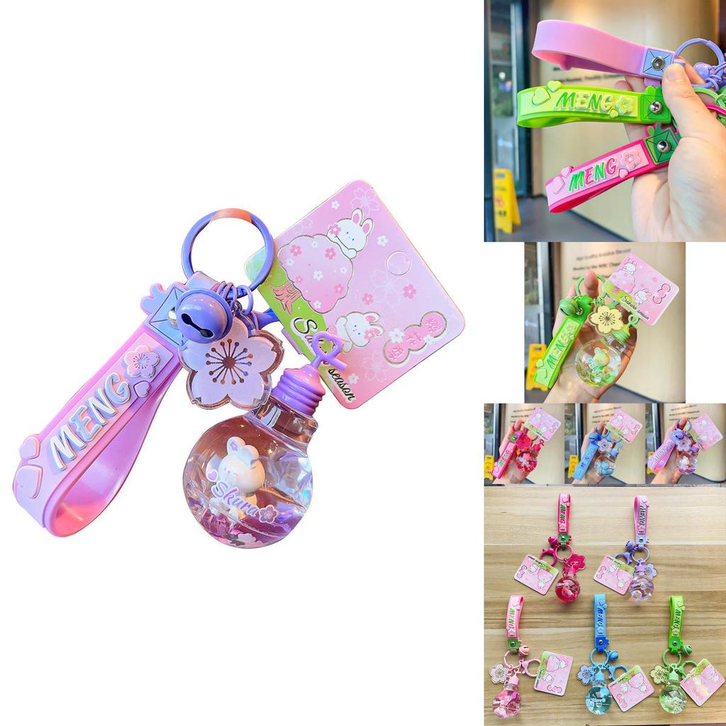 Очаровательный брелок-кролик на сезон сакуры, восхитительный брелок для сумок и машин