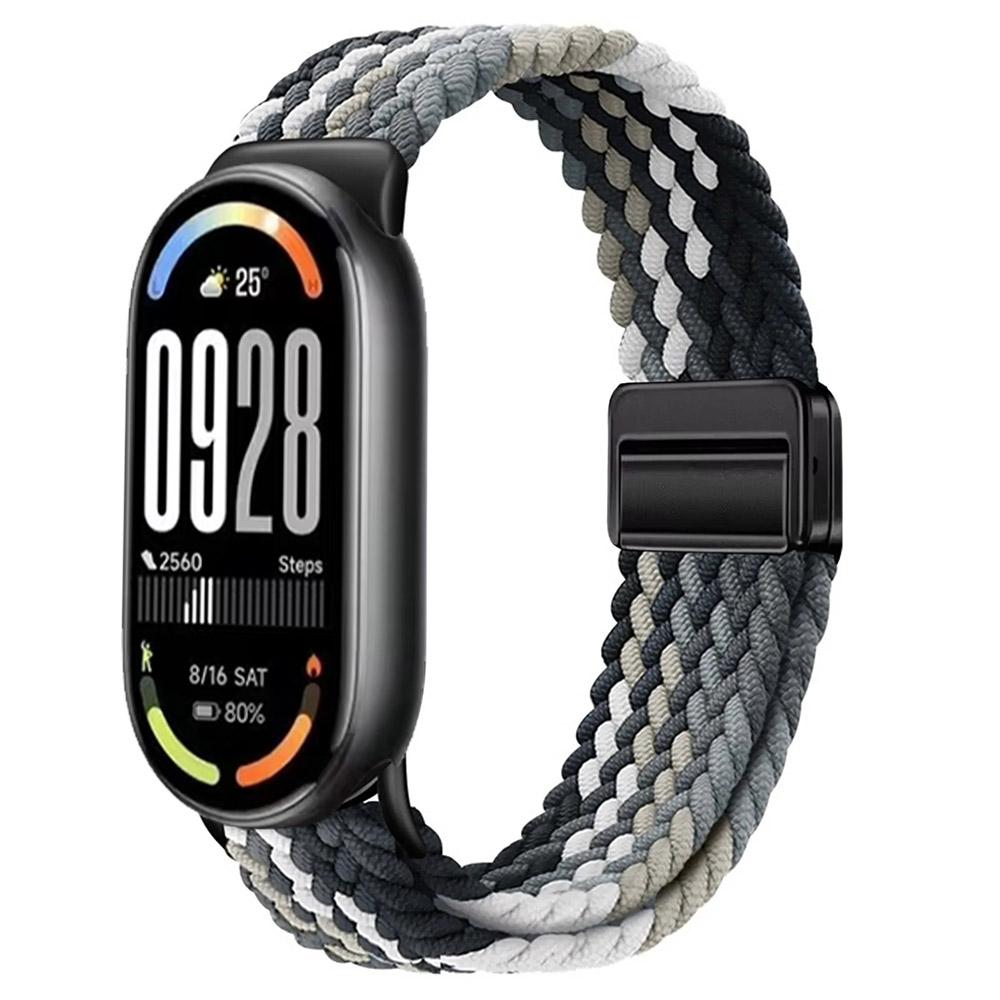 Нейлоновый петлевой ремешок для Xiaomi Mi Band 10 Браслет Плетеный Браслет Дышащий Наручный ремешок для XiaoMi Band 8 9 10 NFC Магнитная застежка Ремень