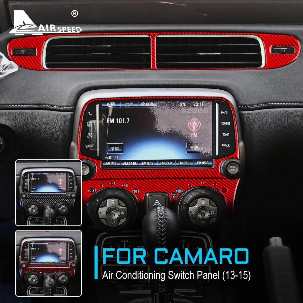 Carbon Fiber Interior Air Vent Outlet Frame Trim Sticker for Chevrolet Camaro 2013-2015