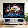 1 шт. Флаг к 250-летию Декларации независимости США Холщовый верх с 2 люверсами Прочный материал премиум-класса