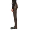 Pantalon cuir synthétique taille moyenne femme Urban Classics - marron - 28