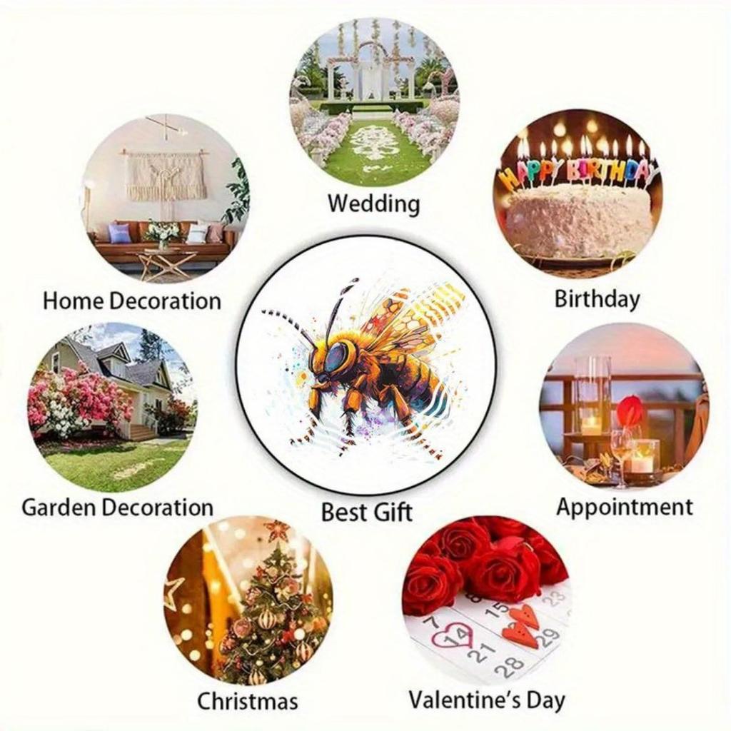 Металлический ветряной спиннер Садовый декор Уличный подвесной вращающийся Дизайн пчелы для патио, двора, праздничное украшение Батарейки не требуются