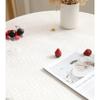 Cotton Linen Jacquard Geometry Square Tablecloth for Square/Round Tables Farmhouse Fringe Decorative Table Cloth Dust Proof Table Cover
