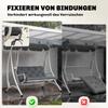 Bench Cushion Water-Repellent Seat Cushion Backrest Cushion 100 x 98 x 8 cm Dark Gray Garden Bench Hollywood Swing