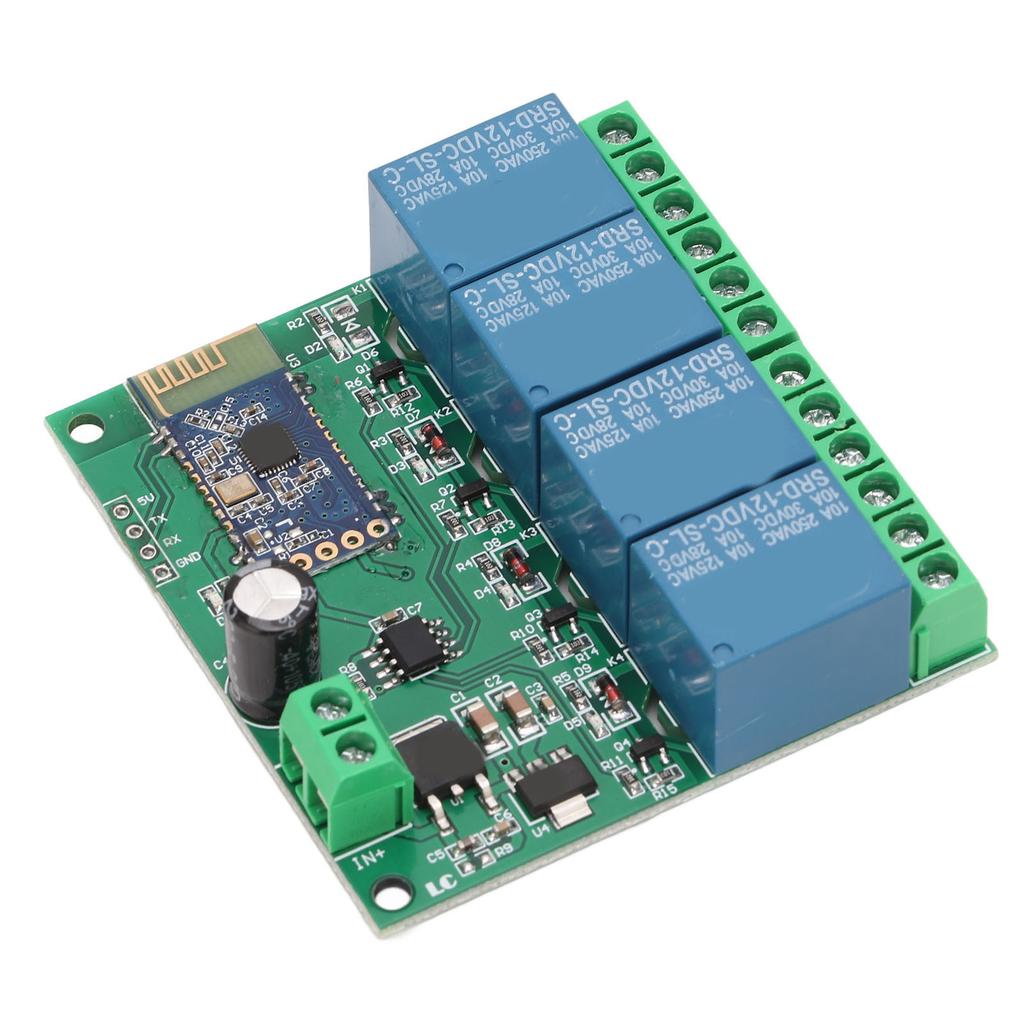 4-канальный модуль реле Bluetooth, дистанционное управление, высокая помехоустойчивость для умного дома