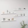 VidaXL Wall Shelves 4 Pcs High Gloss White 115x9x3 Cm