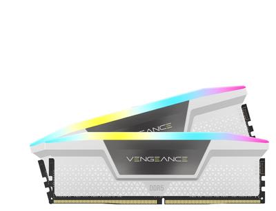 Память CORSAIR для настольного ПК VENGEANCE RGB DDR5 Series Intel XMP комплект памяти 32 ГБ белый x CMH32GX5M2B6400C32W DDR5-6400 МГц (ПК5-51200) [16 ГБ 2]