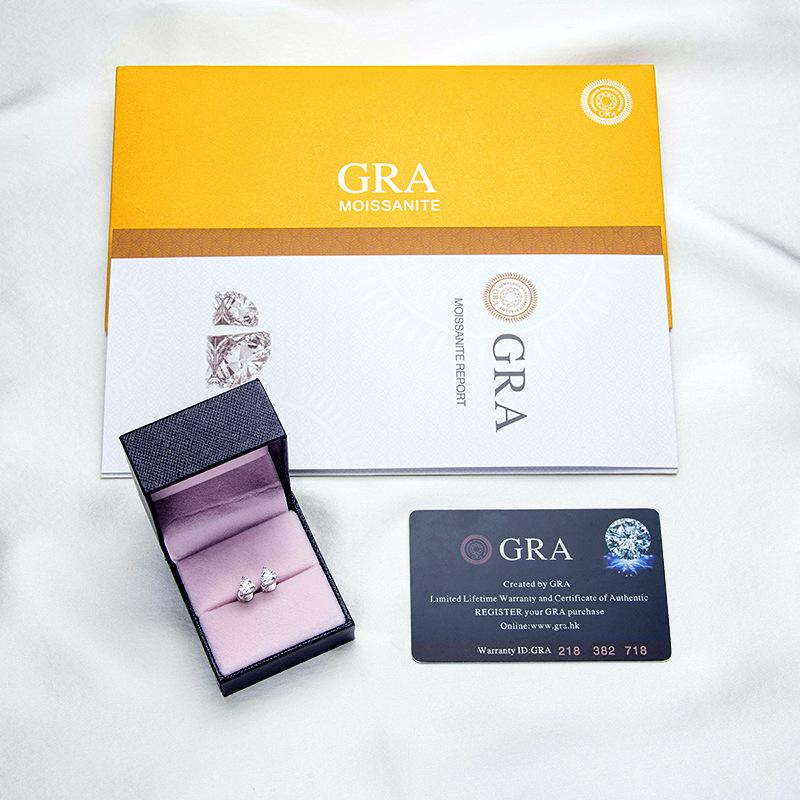 Gica Gema 925 Sterling Silver 0.5 Carat Princess Square Classic Temperament Stud Earrings For Women Fine High Grade Jewelry Gift To Valentine's