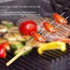 Шпажки для барбекю из нержавеющей стали, двухзубые шампуры для барбекю, 36 см, вилки для кемпинга с деревянной ручкой для шашлыков из курицы и креветок