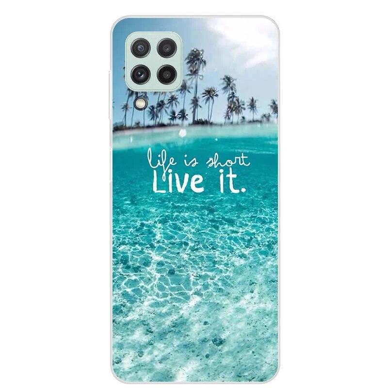 Чехол для Samsung Galaxy M22 M32 4G, задняя крышка для телефона Samsung M22, мягкий чехол для Samsung M32 4G M 22 32, черный чехол из ТПУ 6,4 дюйма