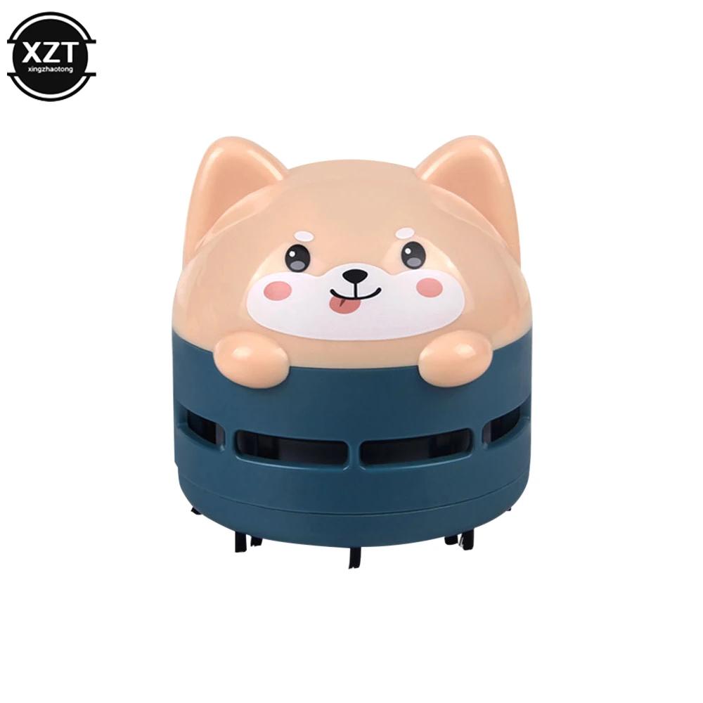 Мини Ручной Настольный Пылесос Портативный USB Перезаряжаемый Пылесос Мультяшная Форма Крошки Ластик Перхоть Конфетти Чистящая Щетка