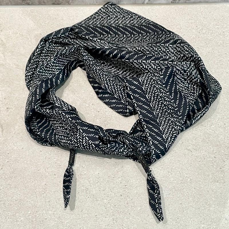 Meier Striped waist triangle scarf, silk scarf, belt, feminine high-end waist accessories
