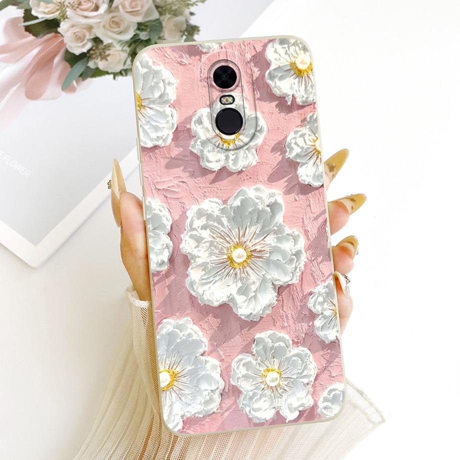 Новый модный чехол для телефона с рисунком для Xiaomi Redmi 5 Plus Redmi5 5+ 5Plus Funda Мягкий матовый силикон Узор с бантом Мультяшный кот Чехлы