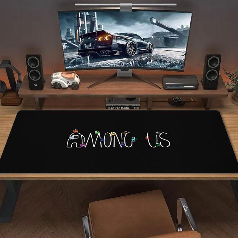 Among Us Коврик для мыши большого размера Большая игровая подушка для стола Нескользящий коврик для ноутбука и планшета XXL Коврик для мини-ПК Игровой коврик с заблокированным краем