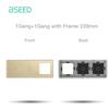Bseed 228mm 1 Gang 2 Gang 3 Gang Switch With Wall Socket Glass Panel Only White Black Gloden EU Standard Pearl Crystal Glass