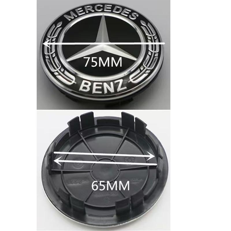 Car Sticker 4pcs 75mm 65mm A1674015900 New Black 6 Pin For Mercedes Benz Car Wheel Hub Center Caps Rims Cover Emblem Badge Logo