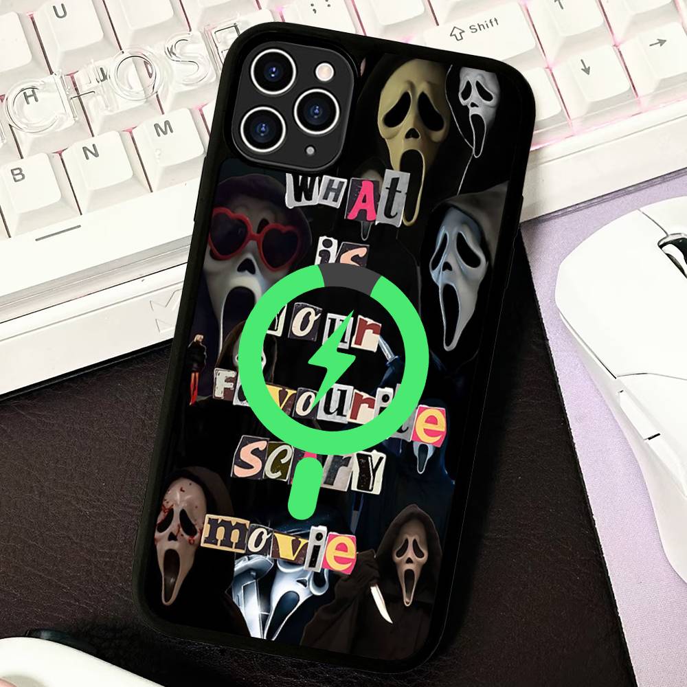 Чехол для телефона Horor S-scream Dead для iPhone 16 15 14 13 12 11 17 Pro Max Plus Магнитная беспроводная крышка